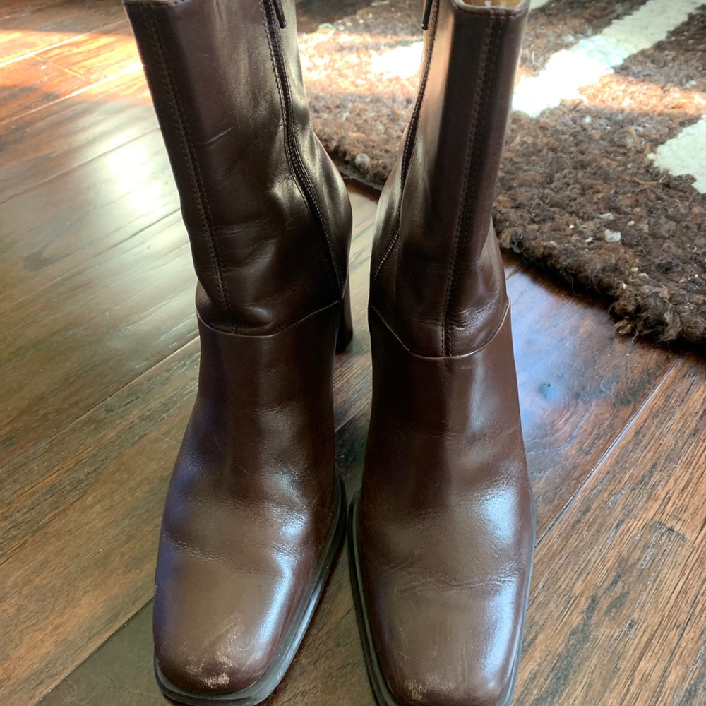 Genuine Leather Chocolate Boots
